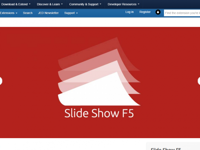Joomla!で利用可能な無料のスライドショーモジュール　Slide Show F5